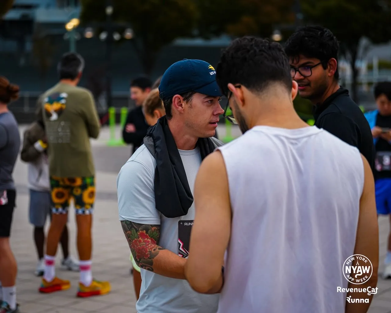 Runners talking after the Runna 5K